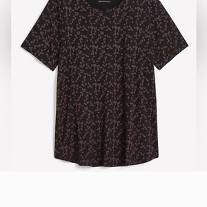 NWT 4X Addition Elle Black and Pink Short Sleeve Tee